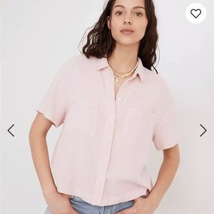 Madewell Lightspun Beachside Shirt NWT